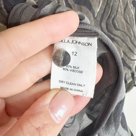 Ulla Johnson Quinn Velvet Burnout Top in Luna Size 12